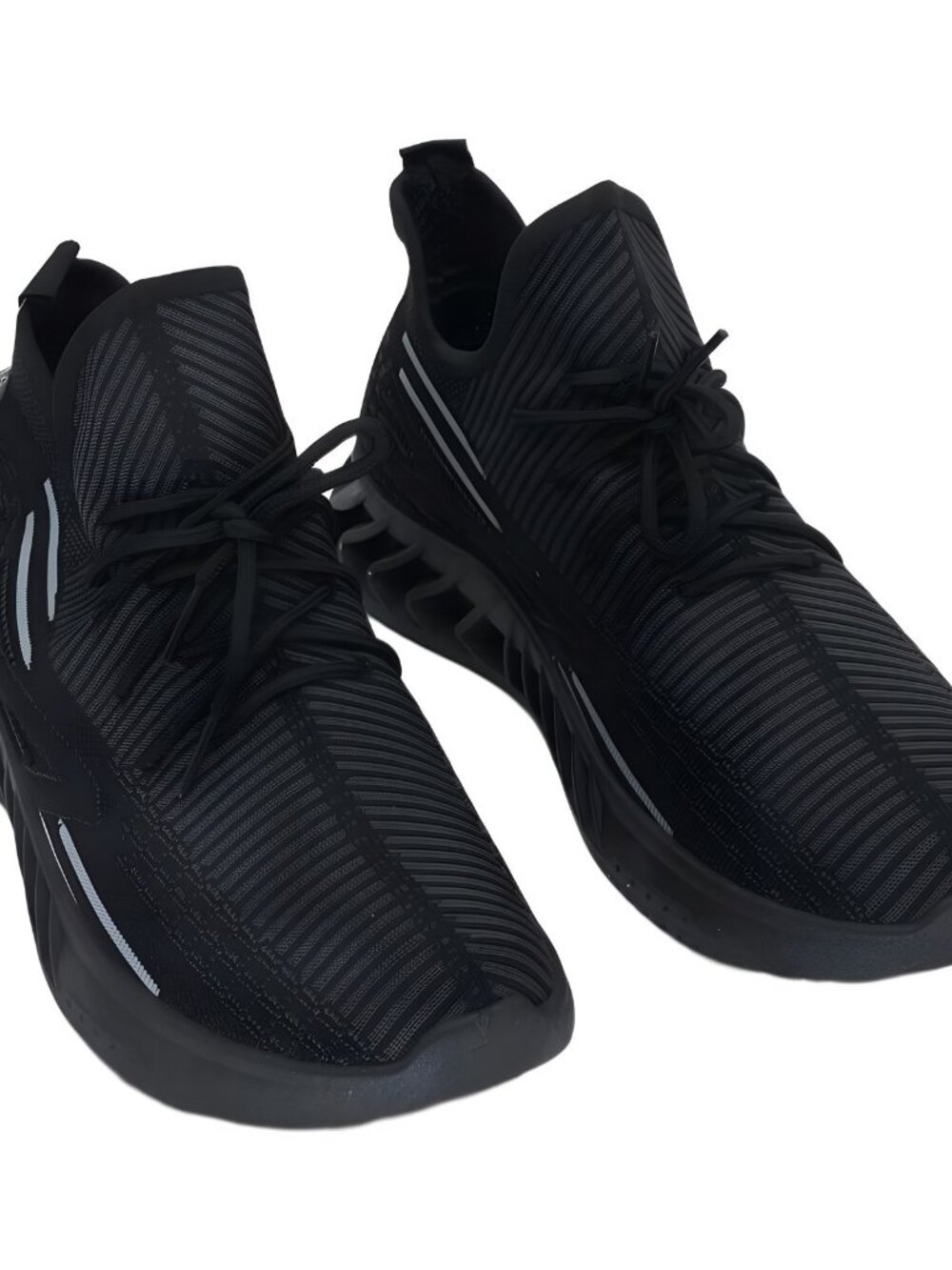Akademiks Men's Fit 2.0 Knit Jogger Sneakers Black/Gray 10M